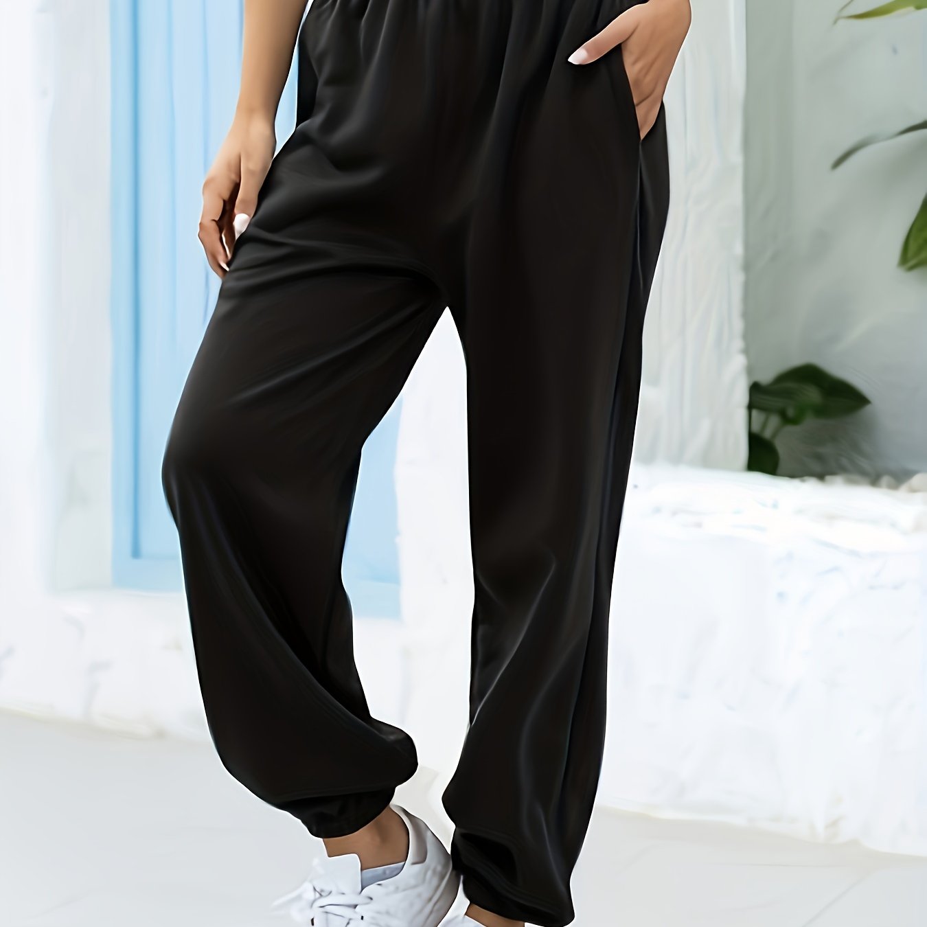 Femke | Bequeme, elastische Jogginghose mit hohem Bund für einen stilvollen und bequemen Look