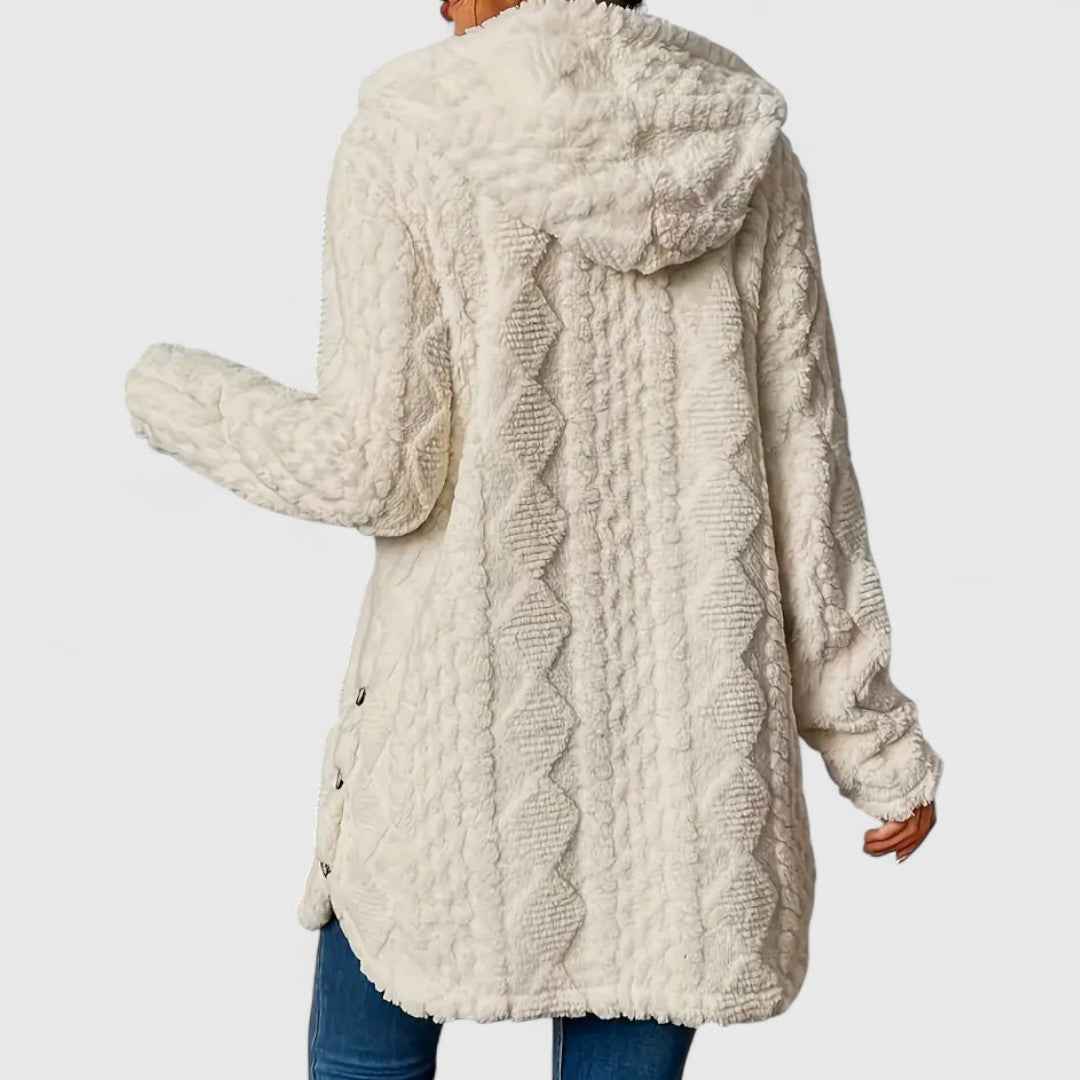 Krisha — Olafé Plüsch-Hoodie-Strickjacke, die ideale Wahl für Wärme und Komfort