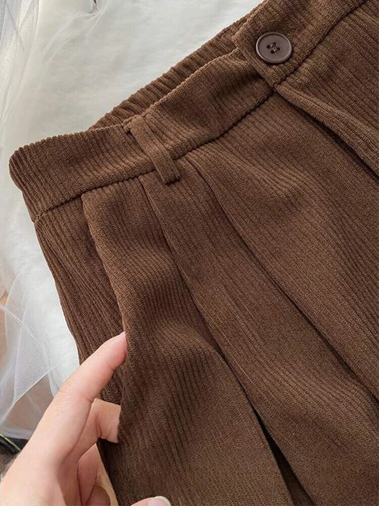Fien | Stilvolle retro hohe Taille Cordhose für Damen