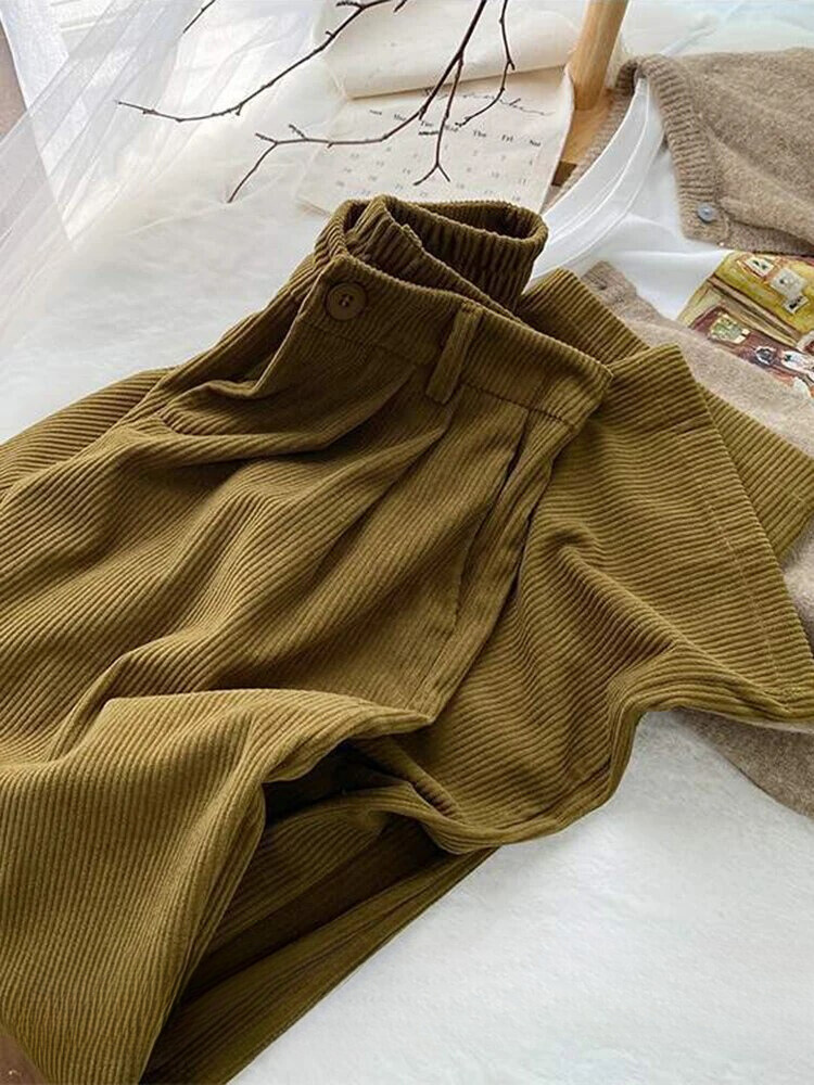 Fien | Stilvolle retro hohe Taille Cordhose für Damen