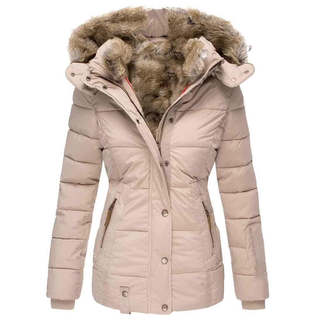 Merrie Slim-Fit Kapuzen-Pufferjacke – Schlankes Design, gemütliche Wärme