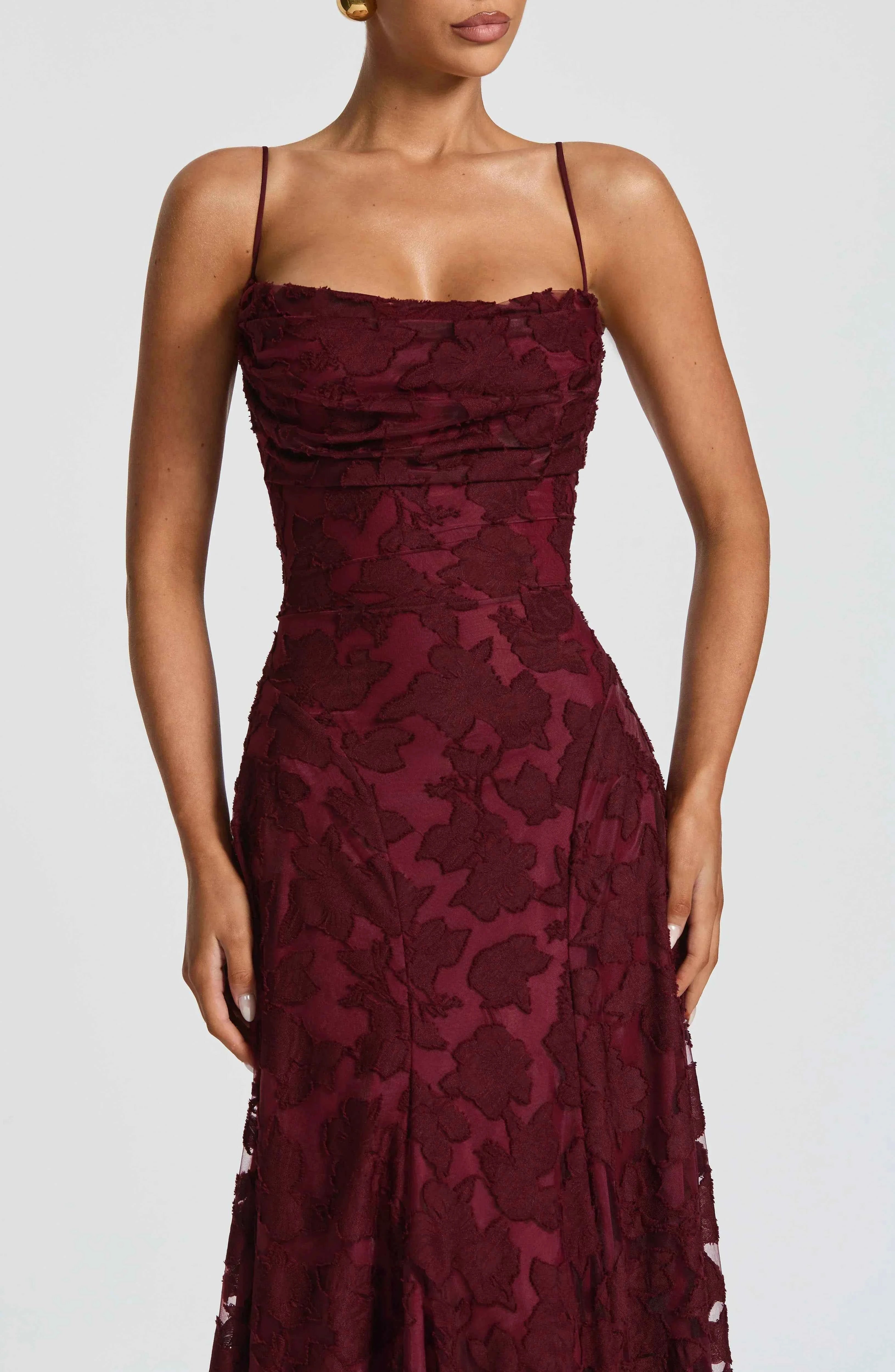 Aveline | Elegantes Spitzenkorsett-Maxikleid - Glamouröses Abendkleid