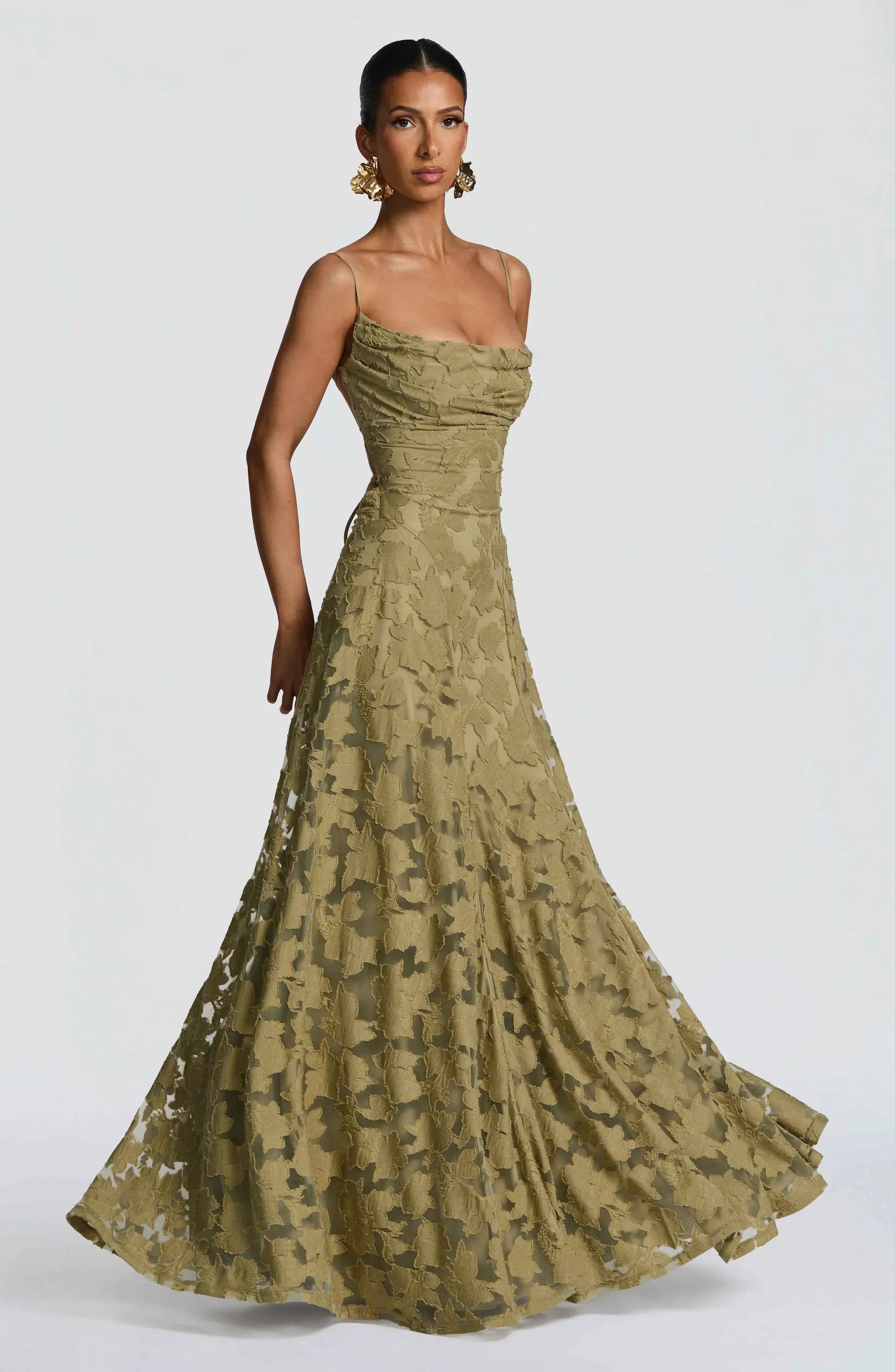 Aveline | Elegantes Spitzenkorsett-Maxikleid - Glamouröses Abendkleid