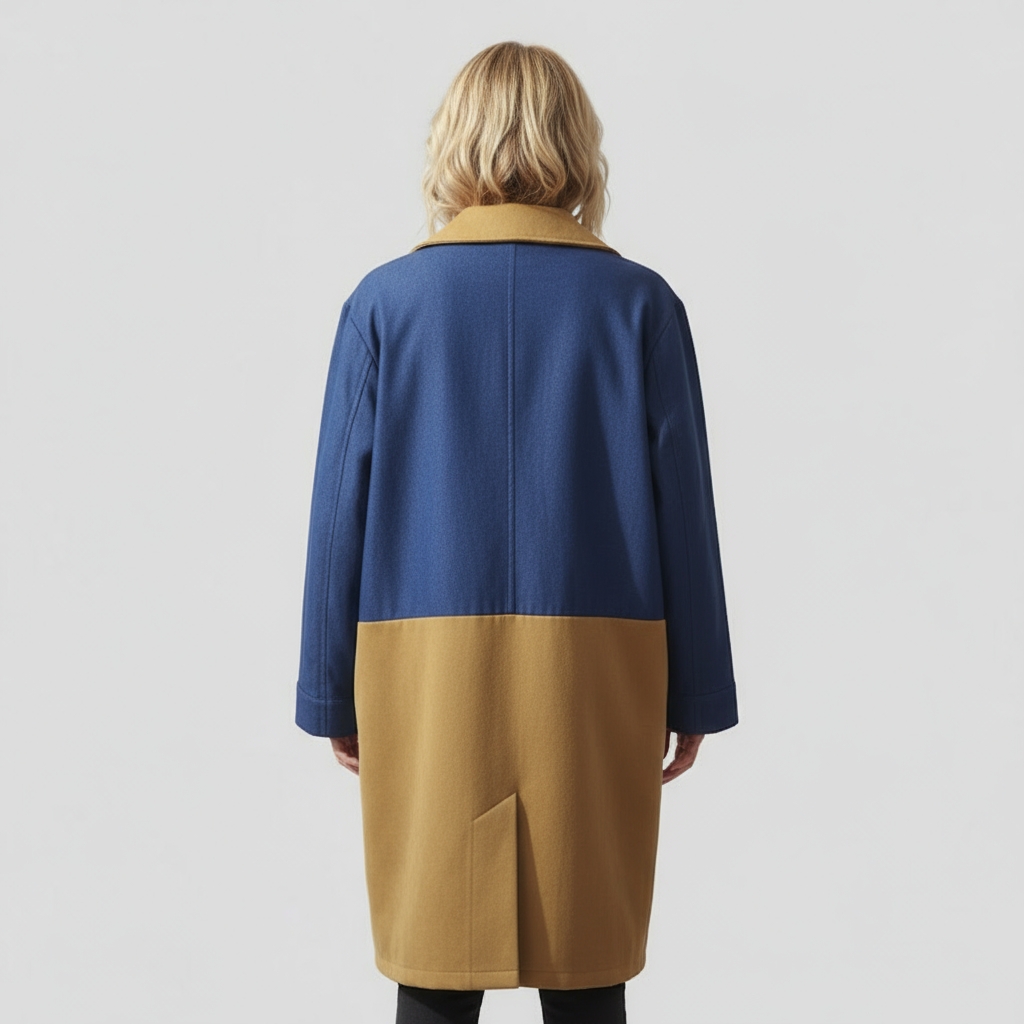 Damen Mid-Length Doppelreihiger Winter Mantel