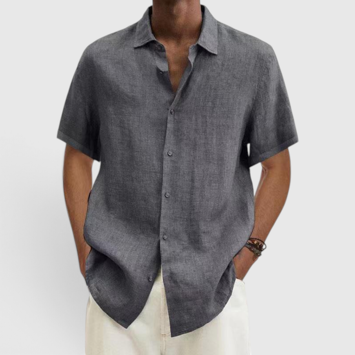 Herren Kurzarmhemd Casual - Alltags-Knopfhemd