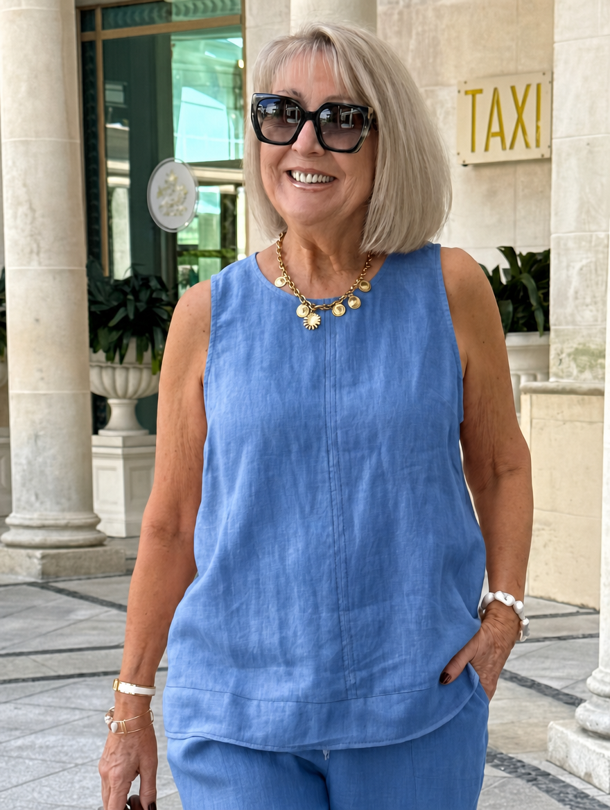 Adeline™ Leinen-Tanktop