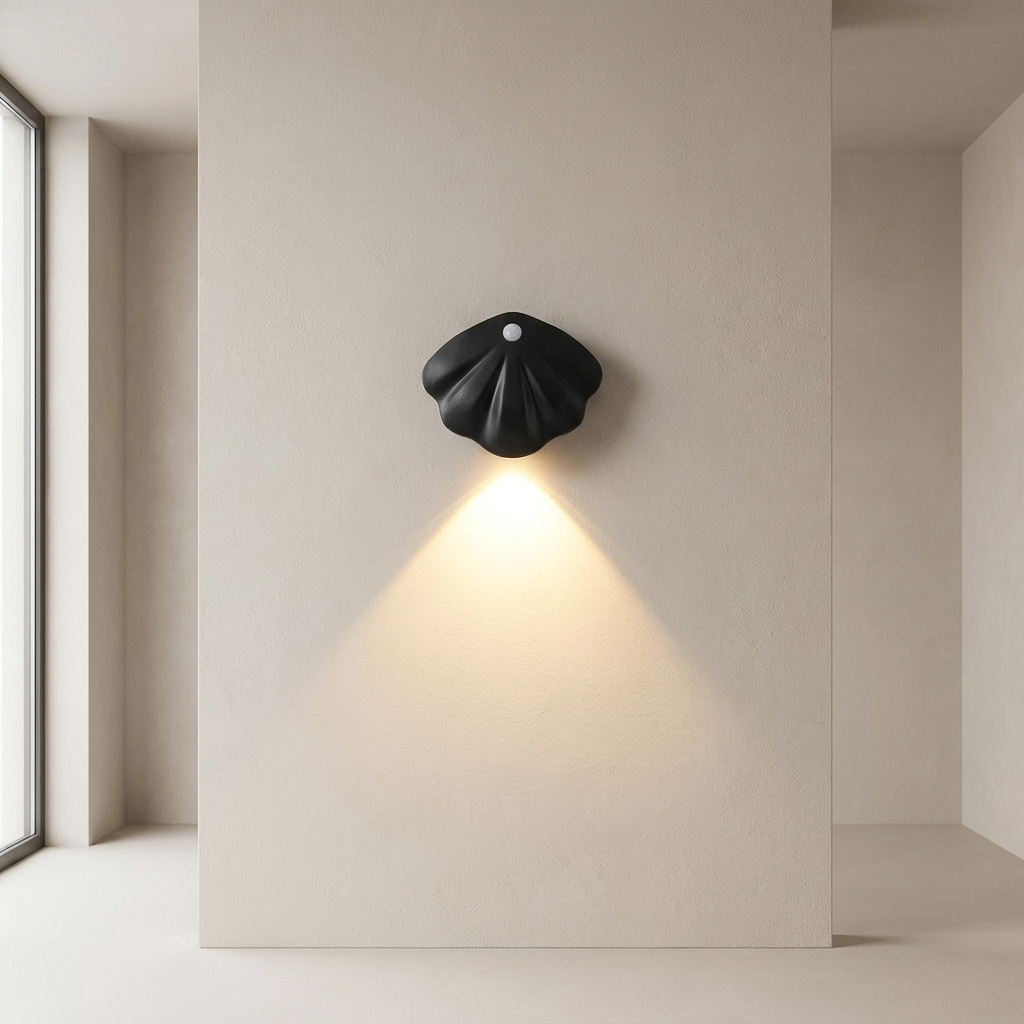 Bewegungsmelder-Leuchte – Muschel-Design, USB Wiederaufladbar