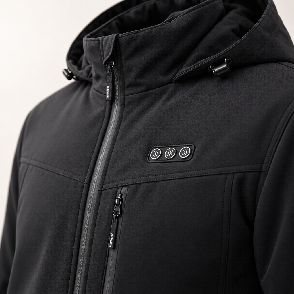 Herren Beheizte Jacke mit 8 Heizzonen - Powerbank-Kompatibel