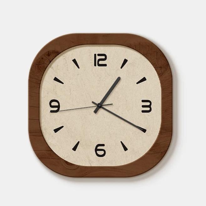 Quadratische Holz-Wanduhr – Vintage-Design, Bestseller