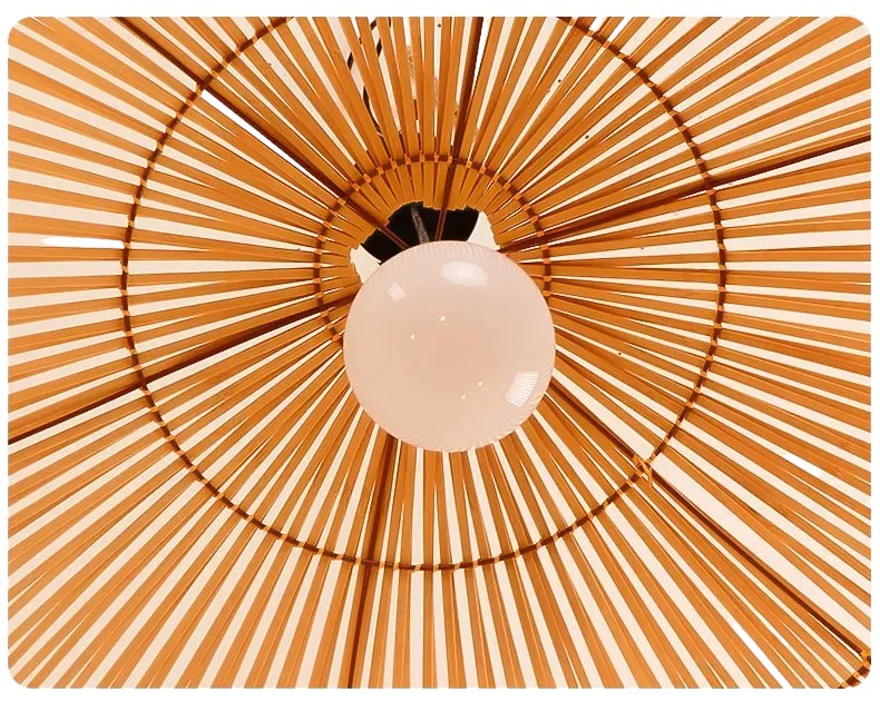 Bambooria - Natürliche Rattanschleuder für zeitgenössische und umweltfreundliche Beleuchtung aus handgefertigtem Bambus