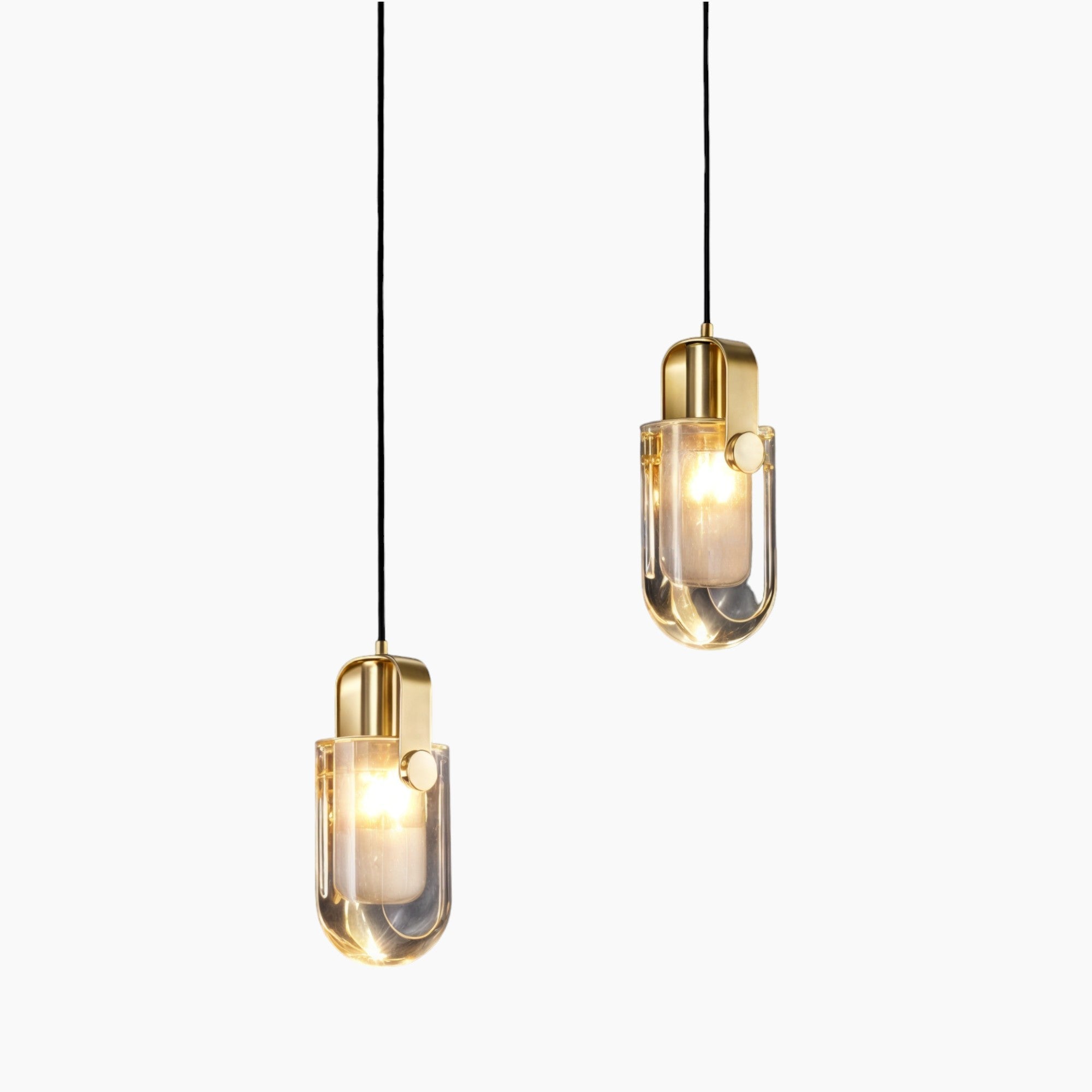 Moderne goldener Kristall-Anhänger-Leuchte – Eleganz aus Kupfer und Glas für Ihr Zuhause