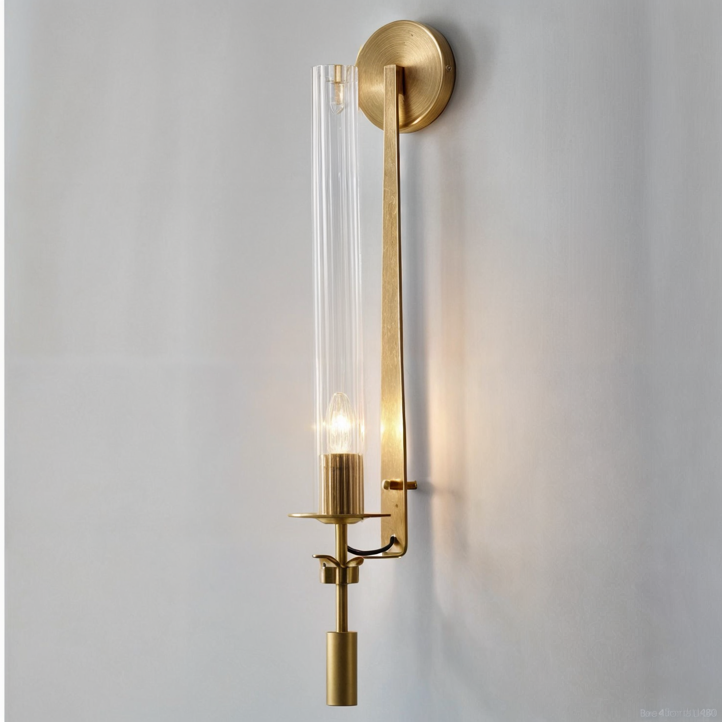 Nördliche Wandapplikation aus Metall und Glas mit E27-Fassung, kompatibel mit 90-260V und integriertem LED