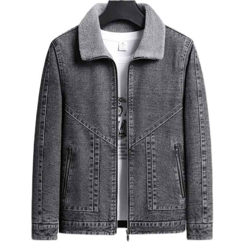 Jeansjacke mit Fleece-Fütterung, warm und modisch