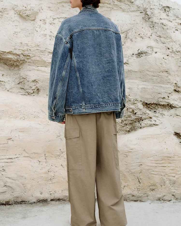 Kimono Denim Jacke - Stylische und Trendige Freizeitbekleidung