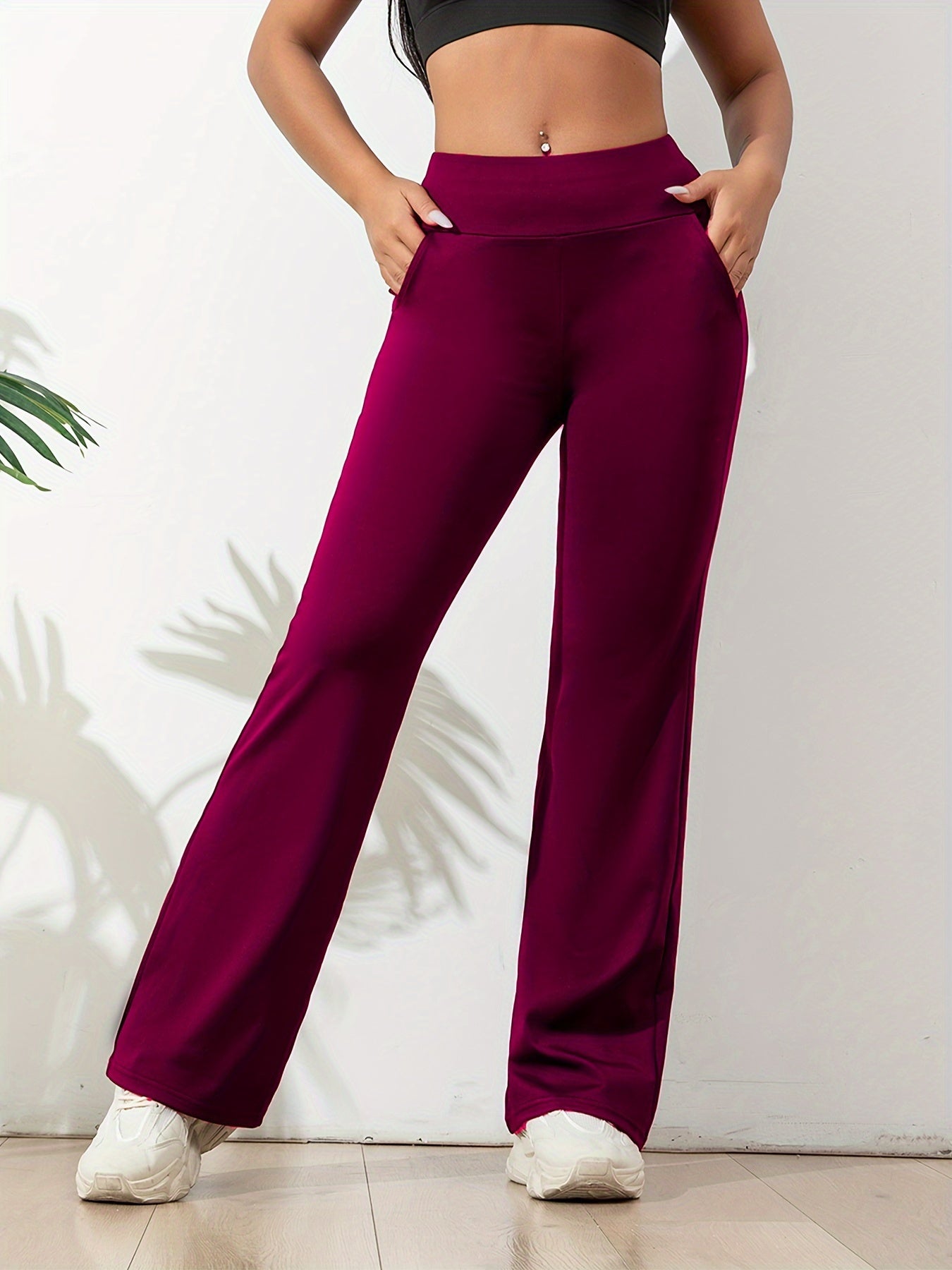 Isabella | Bequeme Stretch-Sporthose für Damen in Unifarbe für einen stilvollen und aktiven Look