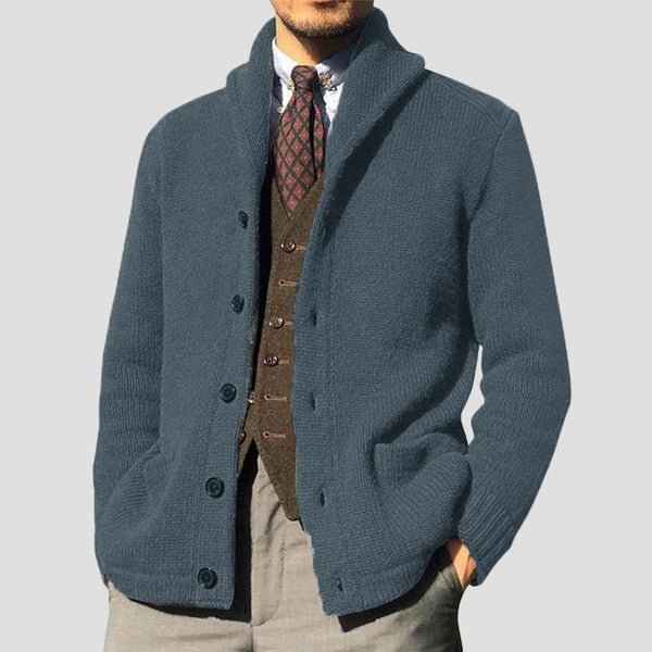 Grayson Einfarbiger Strickcardigan mit Knöpfen vorne