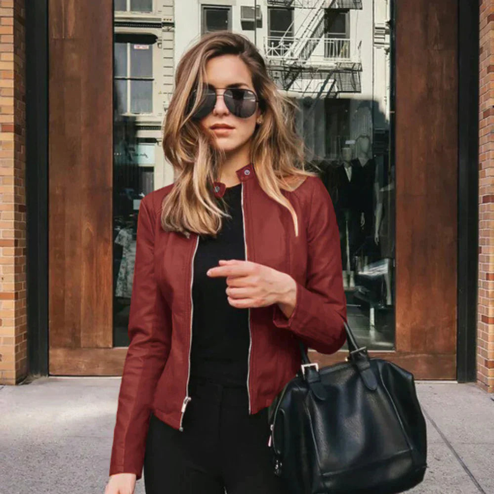 Elegante italienische Lederjacke von hoher Qualität