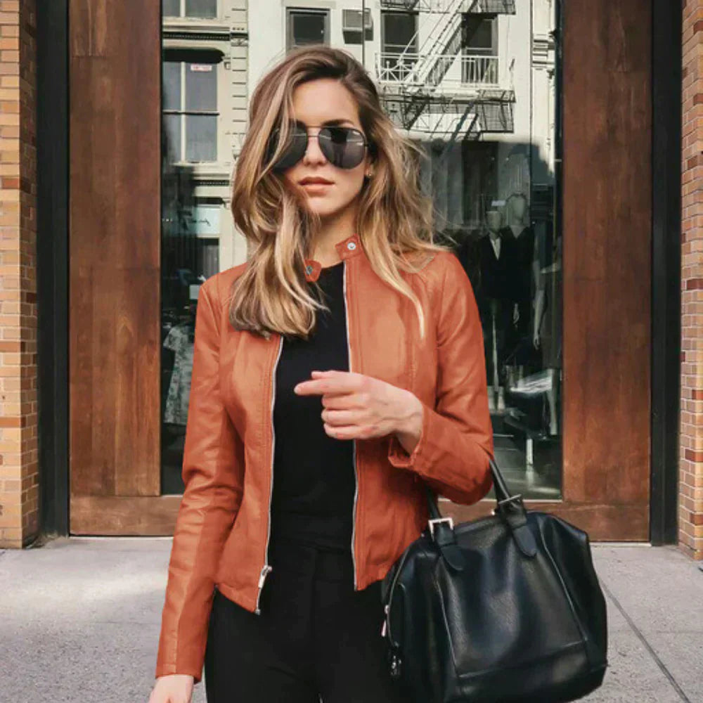 Elegante italienische Lederjacke von hoher Qualität