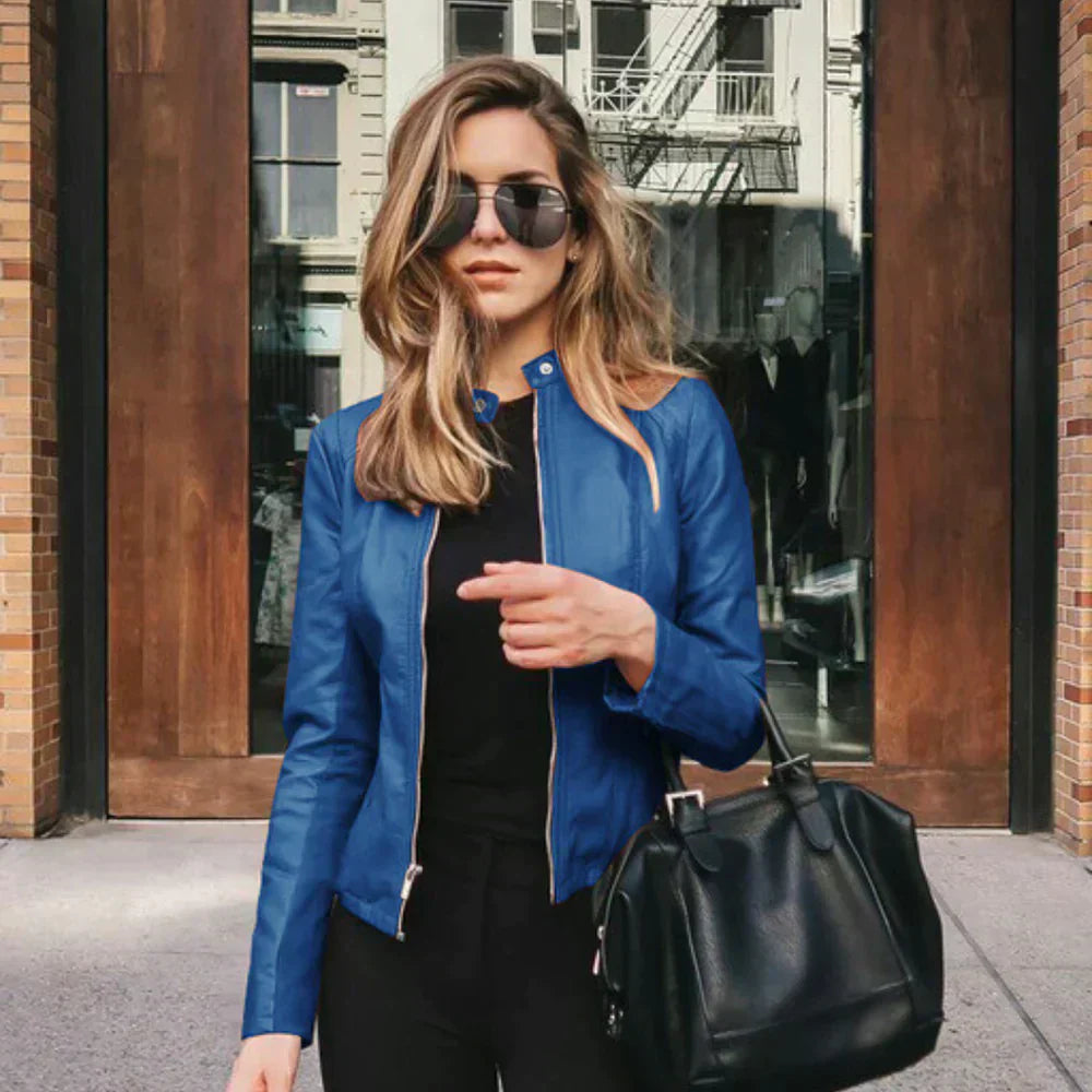 Elegante italienische Lederjacke von hoher Qualität