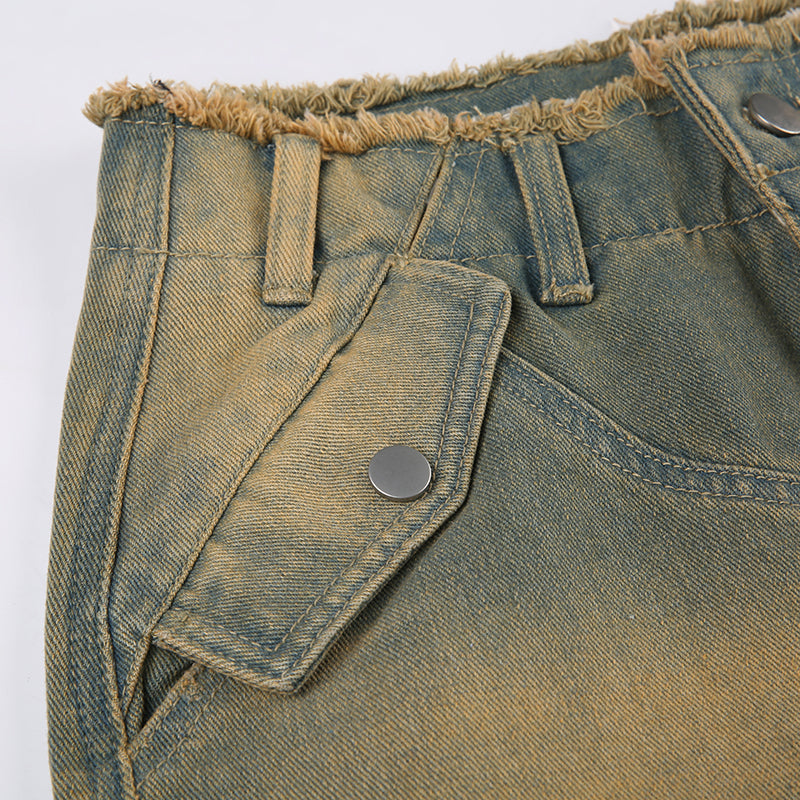 Jeanne | Stilvolle gewaschene Cargo-Jeans für Damen für einen bequemen und trendigen Look