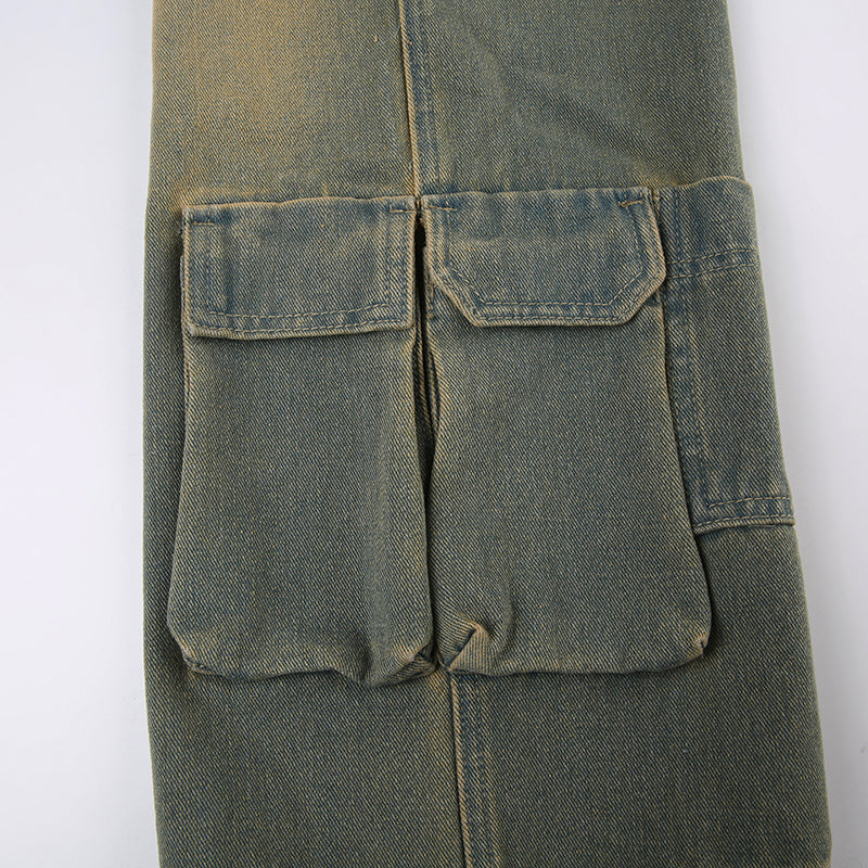 Jeanne | Stilvolle gewaschene Cargo-Jeans für Damen für einen bequemen und trendigen Look