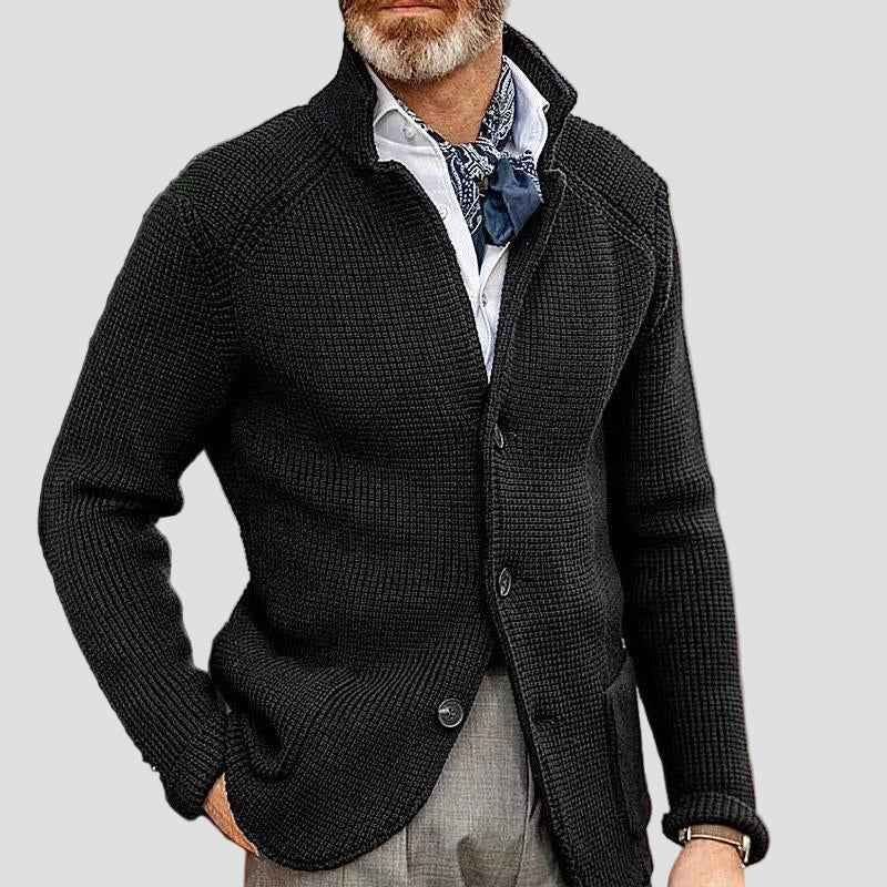 Austin Strick-Blazer-Cardigan mit Patchtaschen – Schlankes, vielseitiges Layering-Essential