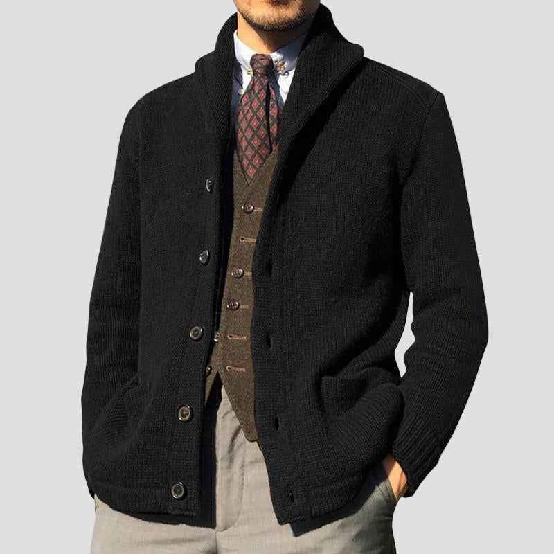 Grayson Einfarbiger Strickcardigan mit Knöpfen vorne