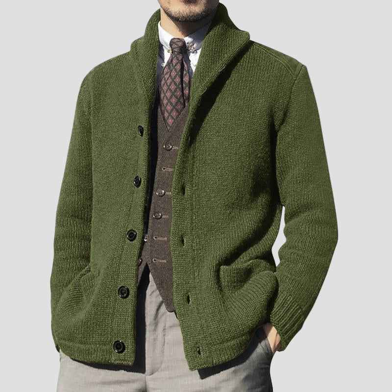 Grayson Einfarbiger Strickcardigan mit Knöpfen vorne