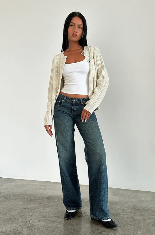 Lara | Modische und bequeme Stretch-Denim-Jeans mit tief sitzendem Schnitt