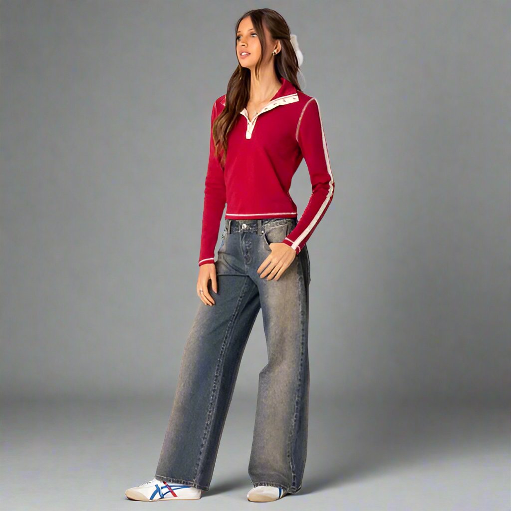 Lara | Modische und bequeme Stretch-Denim-Jeans mit tief sitzendem Schnitt