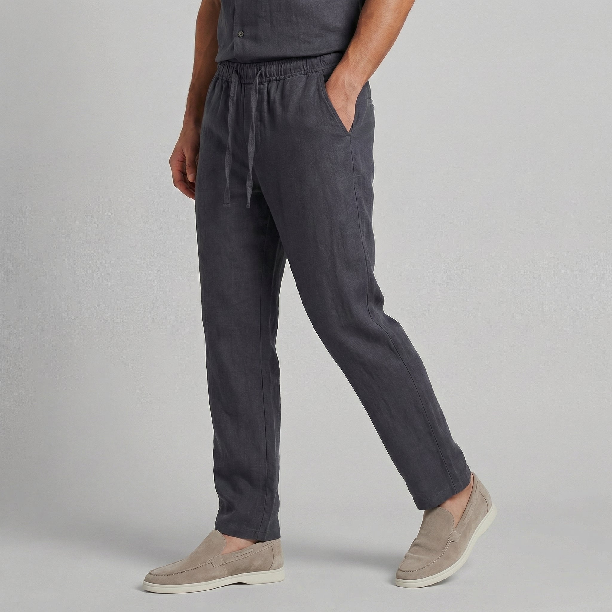 Herren Leinenhose - Weites Bein, legerer Sommer-Komfort