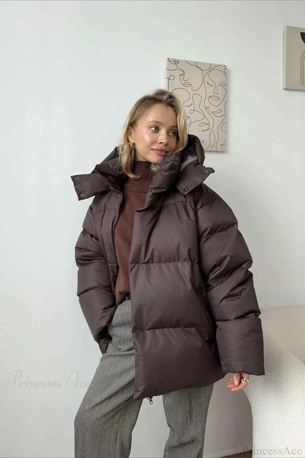 Wendbarer Baumwoll-Hoodie mit lockerer Passform und minimalistischem Design