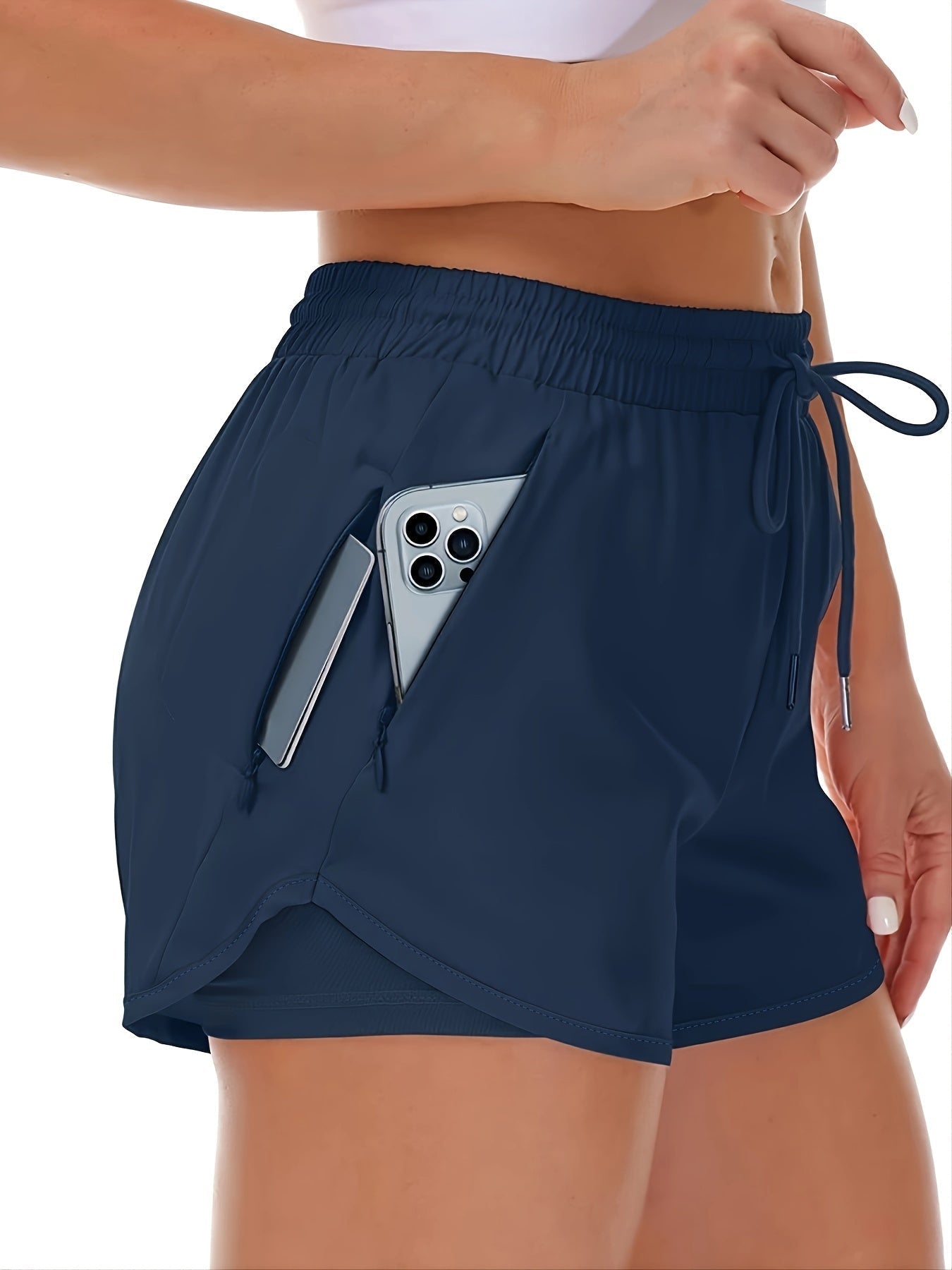 Lotte | Bequemer sportlicher 2-in-1 Damen-Short mit praktischen Taschen