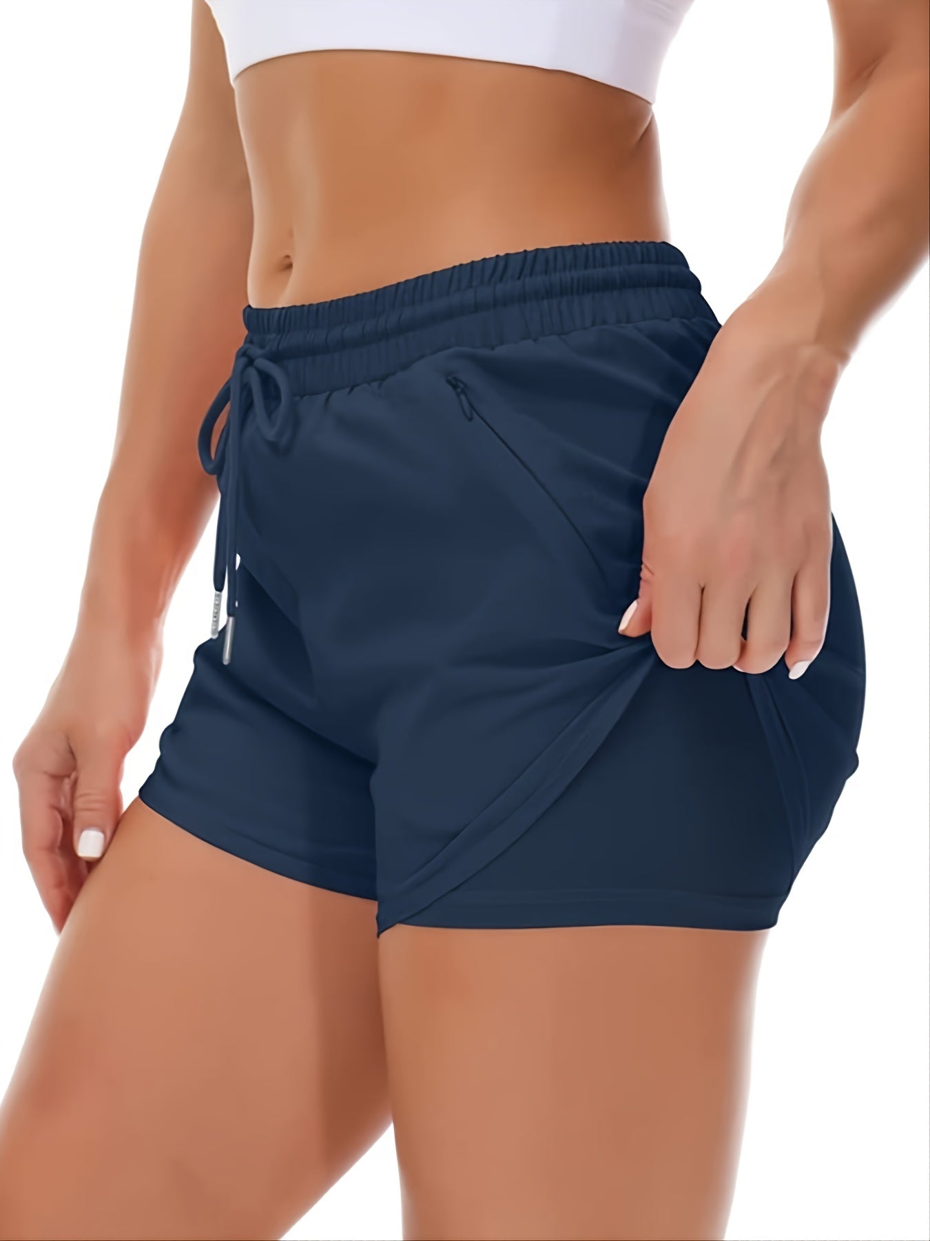 Lotte | Bequemer sportlicher 2-in-1 Damen-Short mit praktischen Taschen