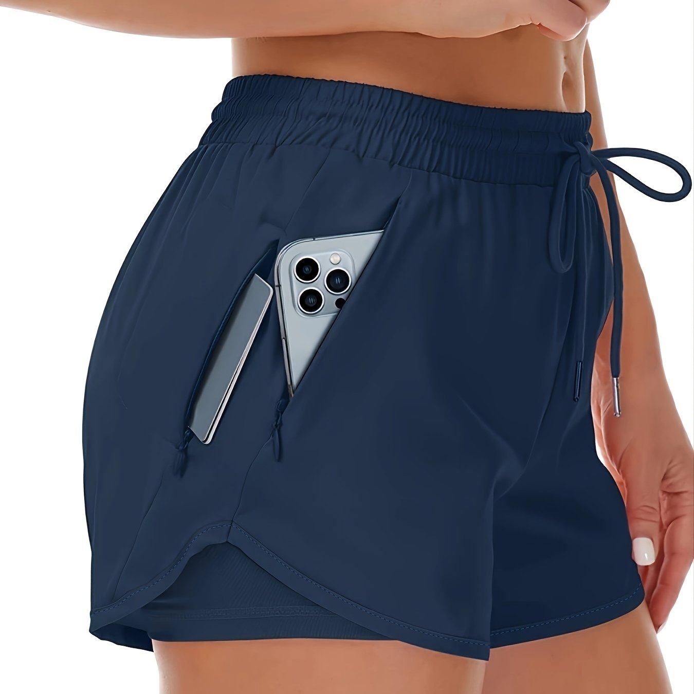 Lotte | Bequemer sportlicher 2-in-1 Damen-Short mit praktischen Taschen
