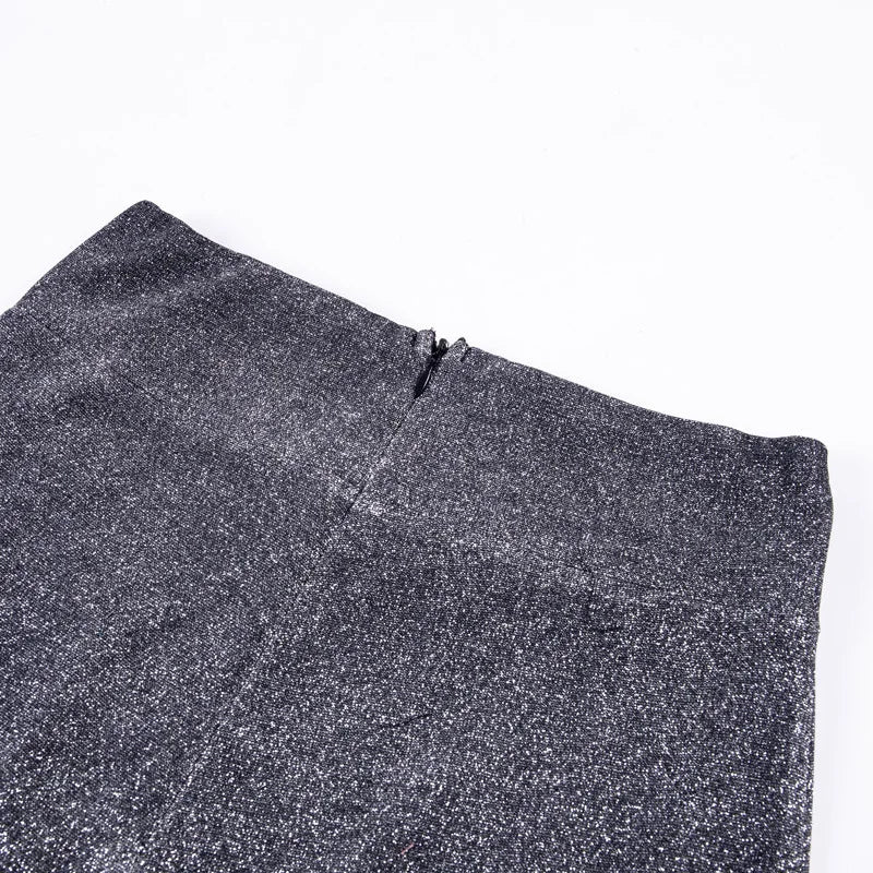 Luna | Elegante Damen-Hohe Taille-Hose mit Glitzer für einen glamourösen Look