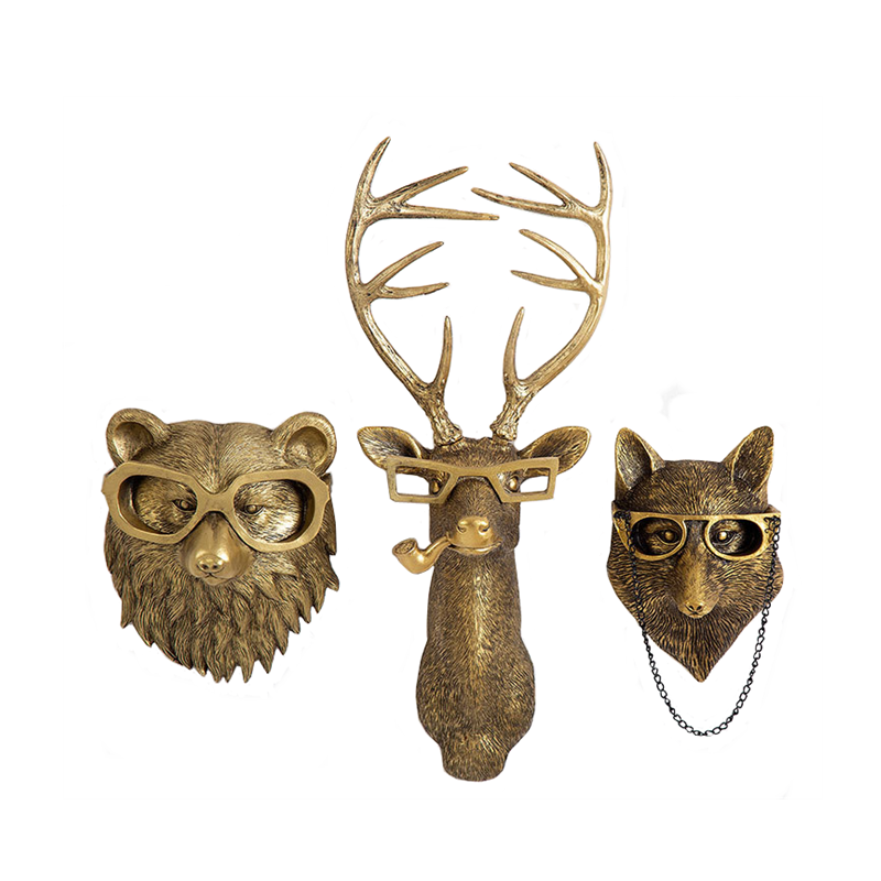 Deer Head 'Frankie' Wanddekoration - Realistische Kunstharz-Wanddekoration