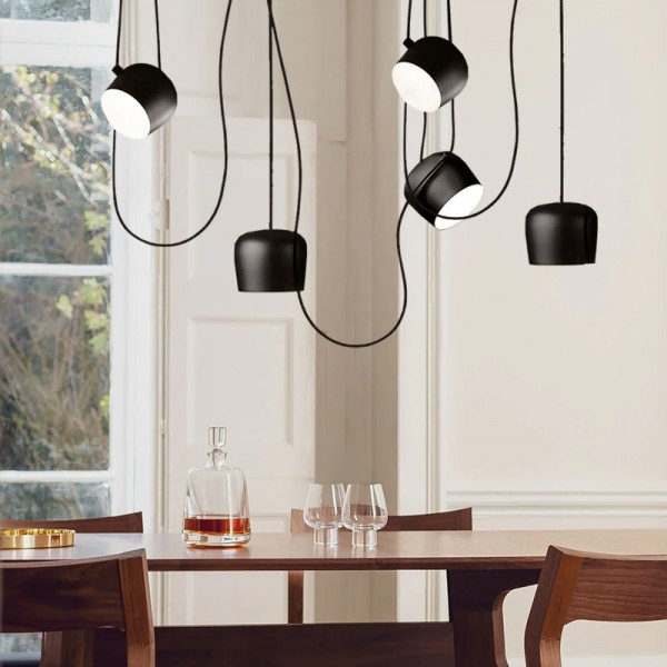 Hängende Deckenleuchte Modern Elegant | Schwarz-Weiß Design mit E27-Fassung, LED-kompatibel