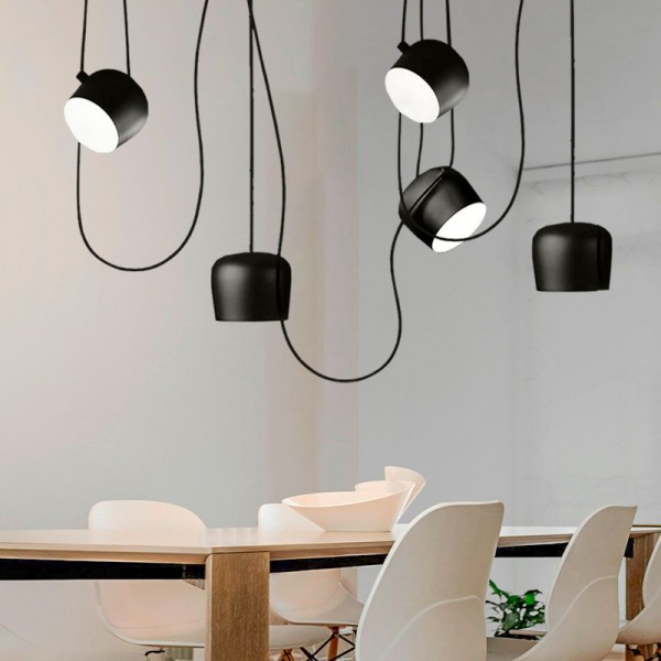 Hängende Deckenleuchte Modern Elegant | Schwarz-Weiß Design mit E27-Fassung, LED-kompatibel