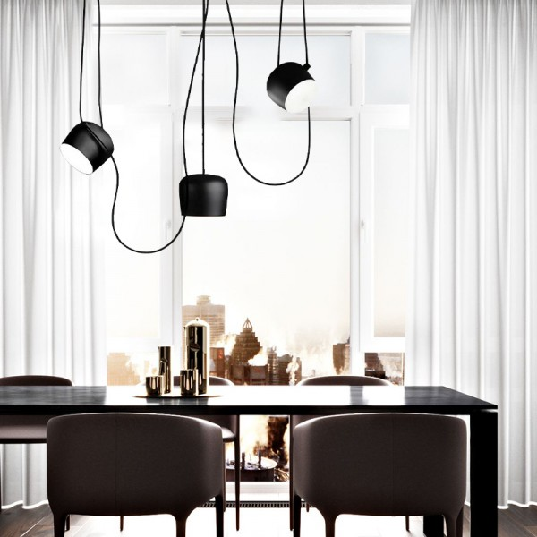 Hängende Deckenleuchte Modern Elegant | Schwarz-Weiß Design mit E27-Fassung, LED-kompatibel