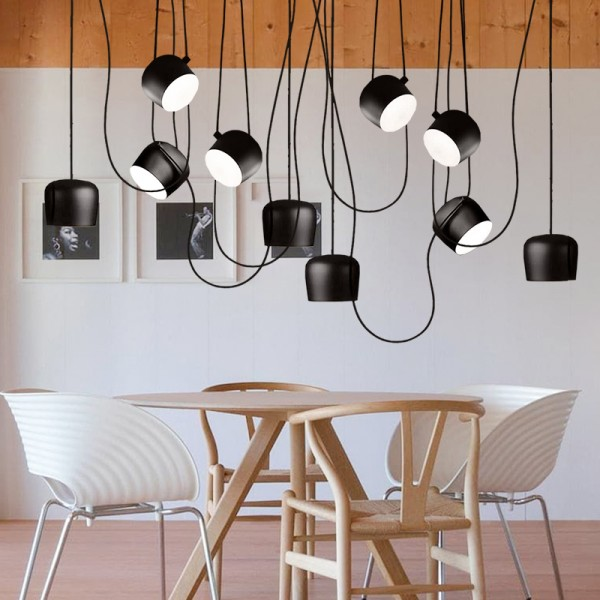 Hängende Deckenleuchte Modern Elegant | Schwarz-Weiß Design mit E27-Fassung, LED-kompatibel