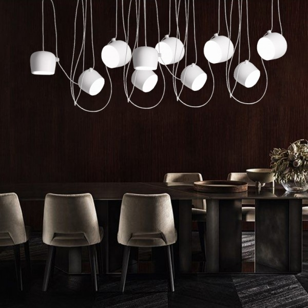 Hängende Deckenleuchte Modern Elegant | Schwarz-Weiß Design mit E27-Fassung, LED-kompatibel