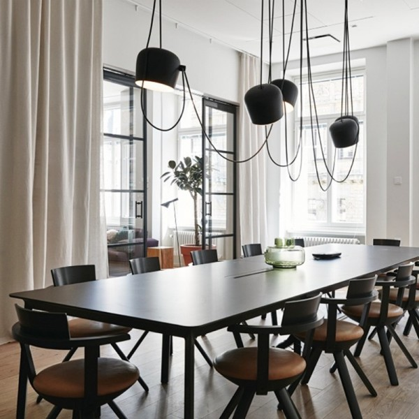 Hängende Deckenleuchte Modern Elegant | Schwarz-Weiß Design mit E27-Fassung, LED-kompatibel