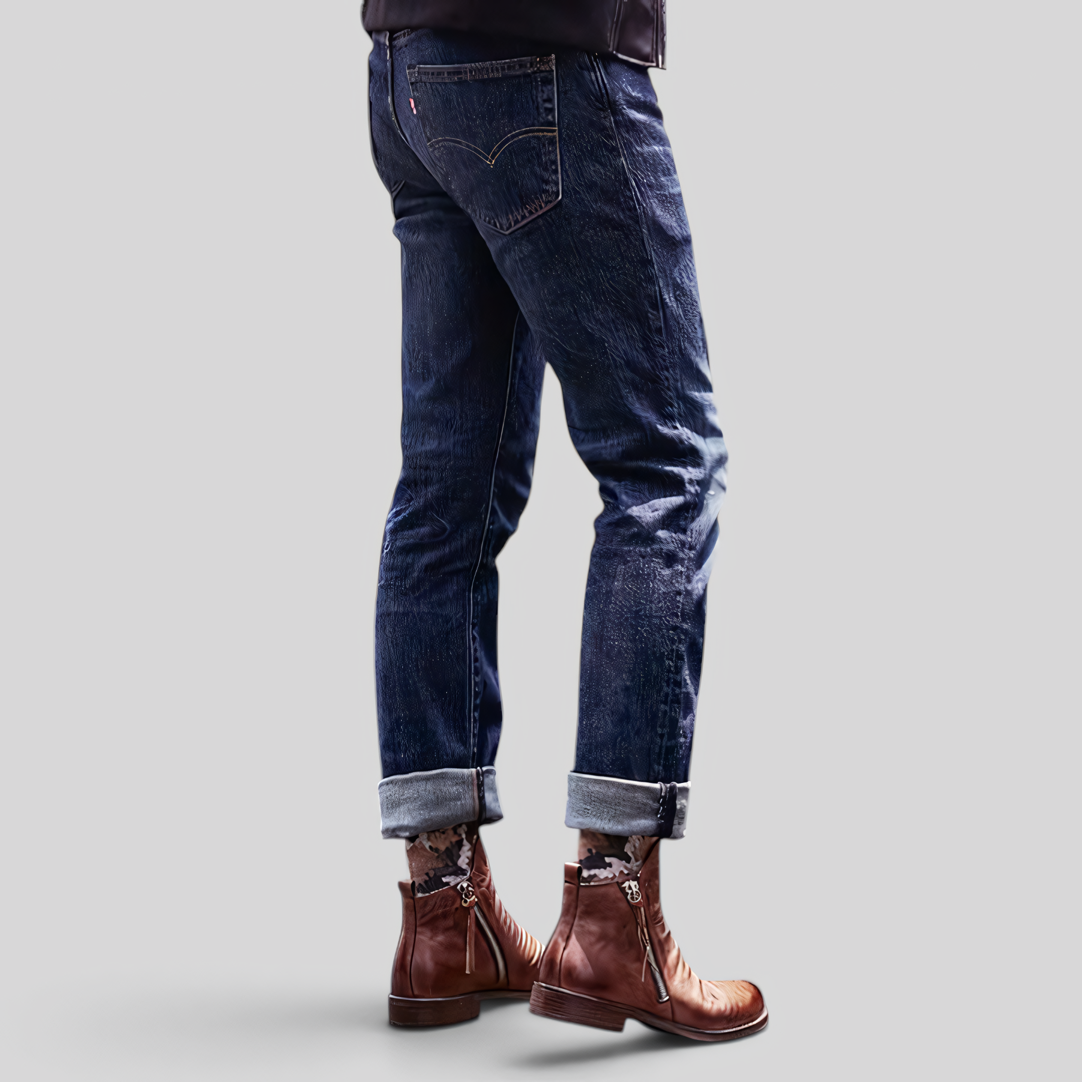 Herrenstiefel - Vielseitige Mikrofaser-Boots mit spitzer Form