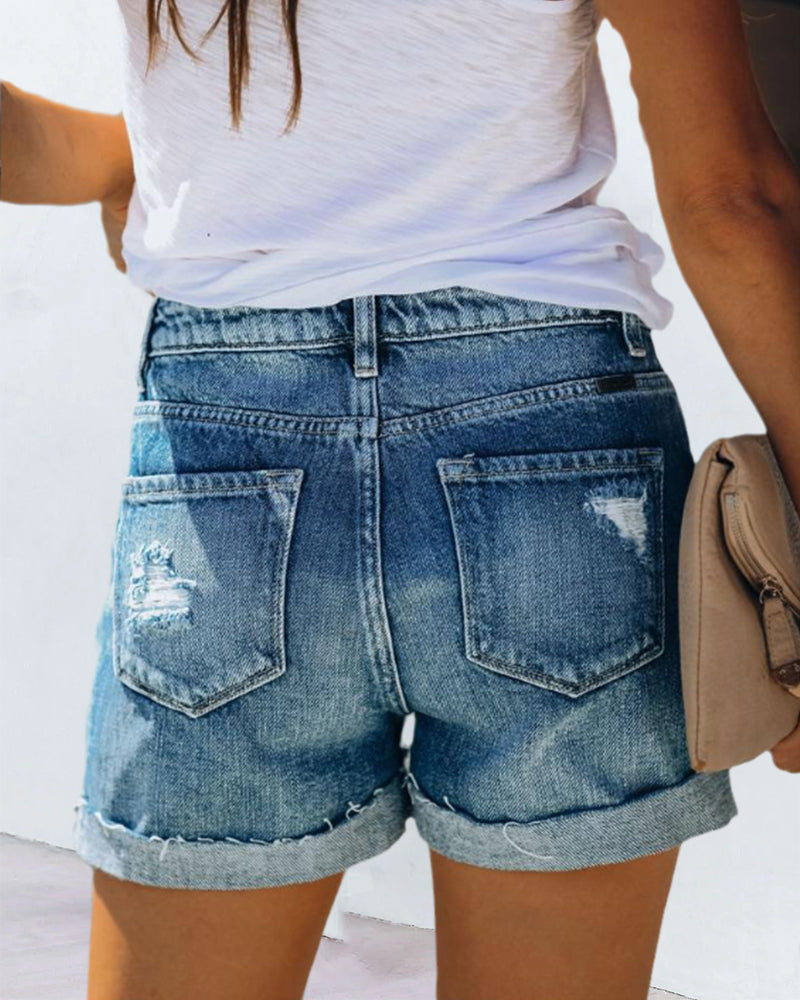 Mädchenjeans mit mittlerer Tälle für einen lässigen und trendigen Look