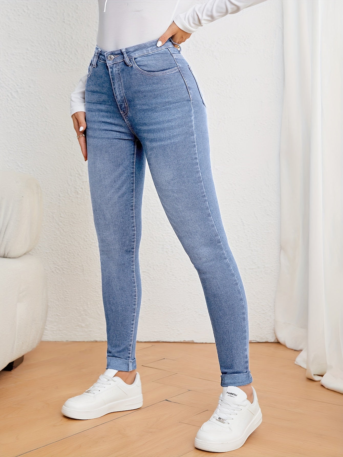 Mila | Elegante Damen-Slim-Fit-Jeans mit hohem Taillen für eine schmeichelhafte Silhouette