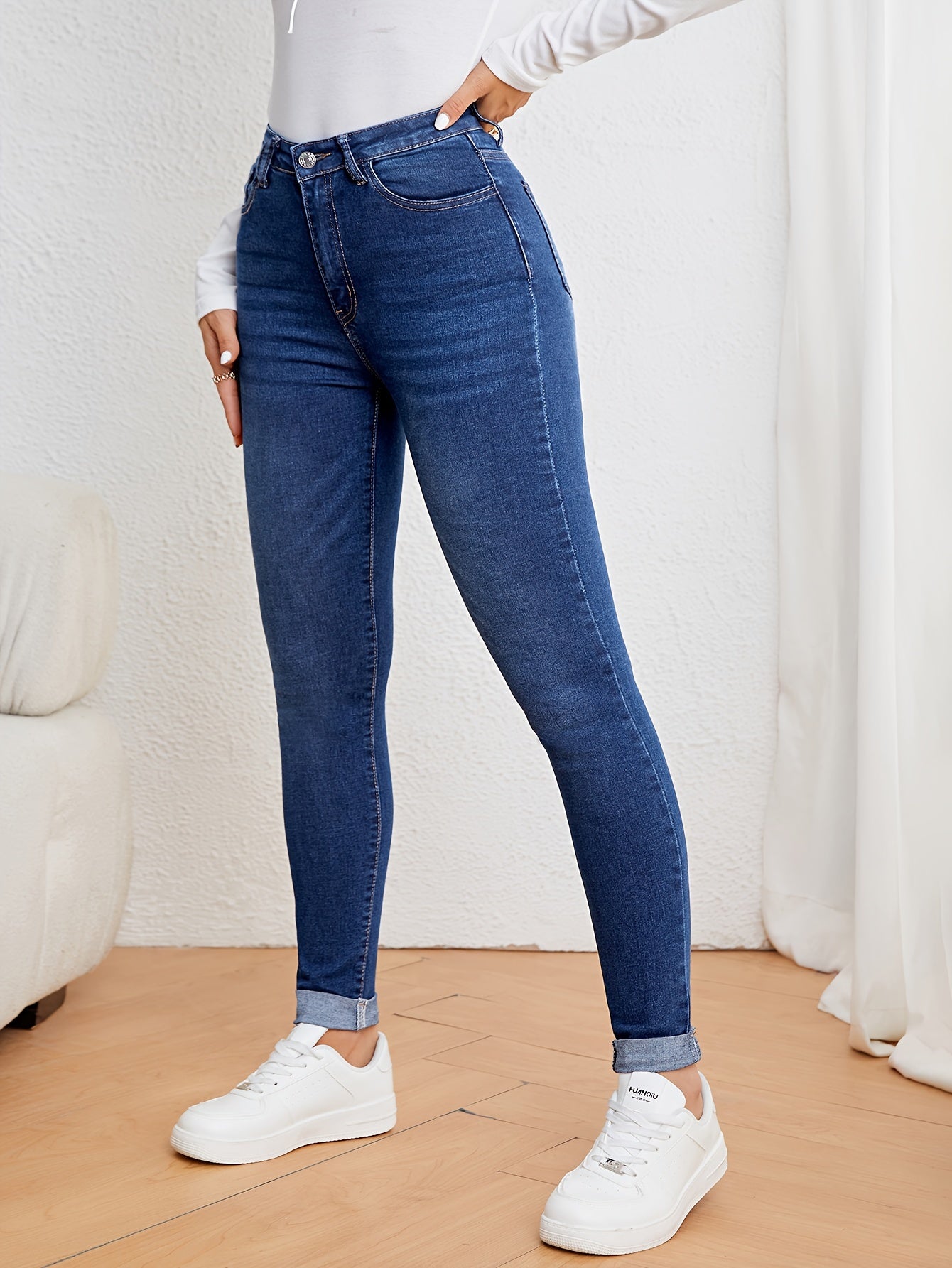 Mila | Elegante Damen-Slim-Fit-Jeans mit hohem Taillen für eine schmeichelhafte Silhouette