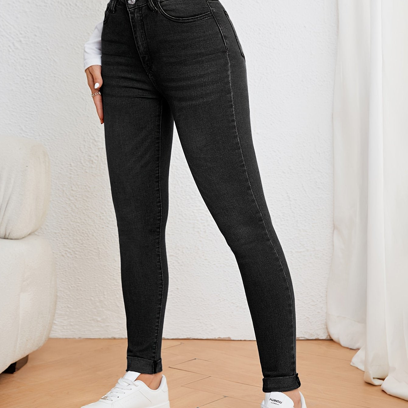 Mila | Elegante Damen-Slim-Fit-Jeans mit hohem Taillen für eine schmeichelhafte Silhouette