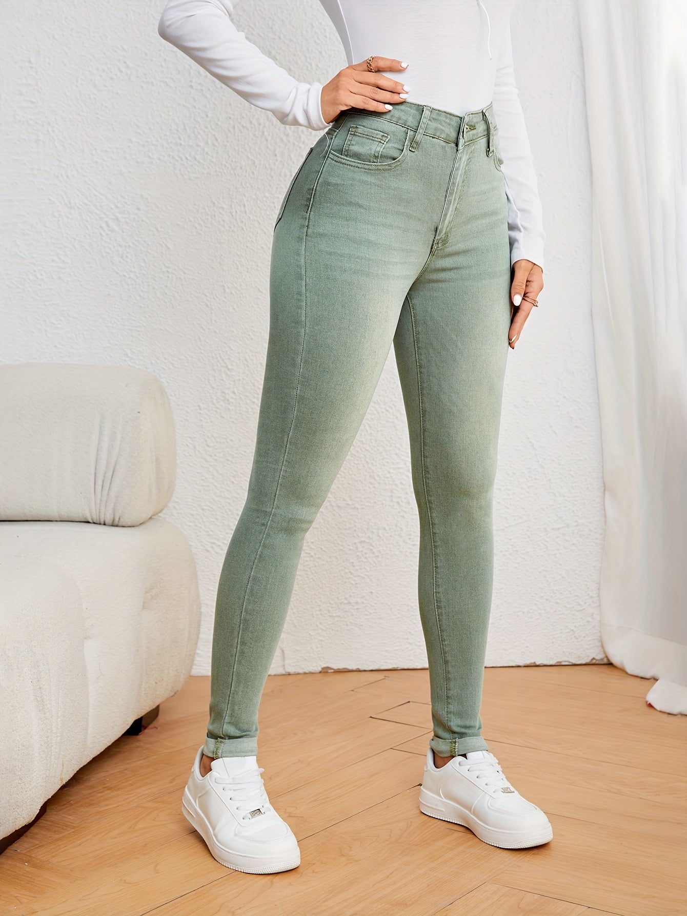 Mila | Elegante Damen-Slim-Fit-Jeans mit hohem Taillen für eine schmeichelhafte Silhouette