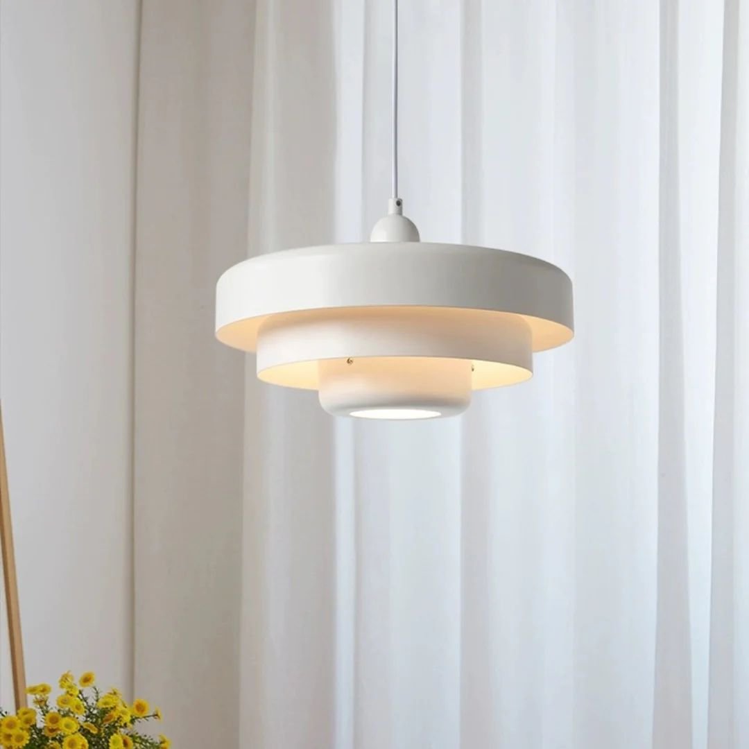 Moderne Architektonische Geschichtete Pendelleuchte Konzentrische Ringe
